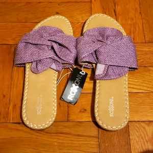 " Roxoni " Purple Floral Sandals 💋